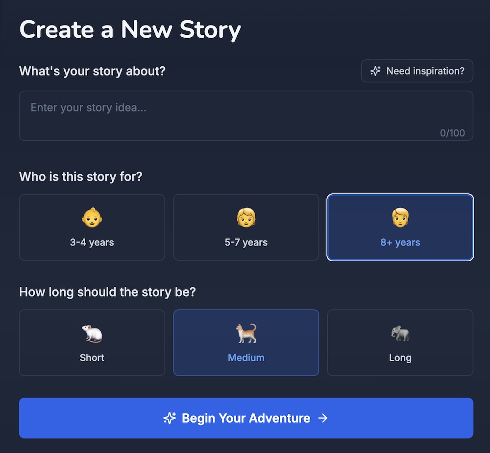 Create a story screen